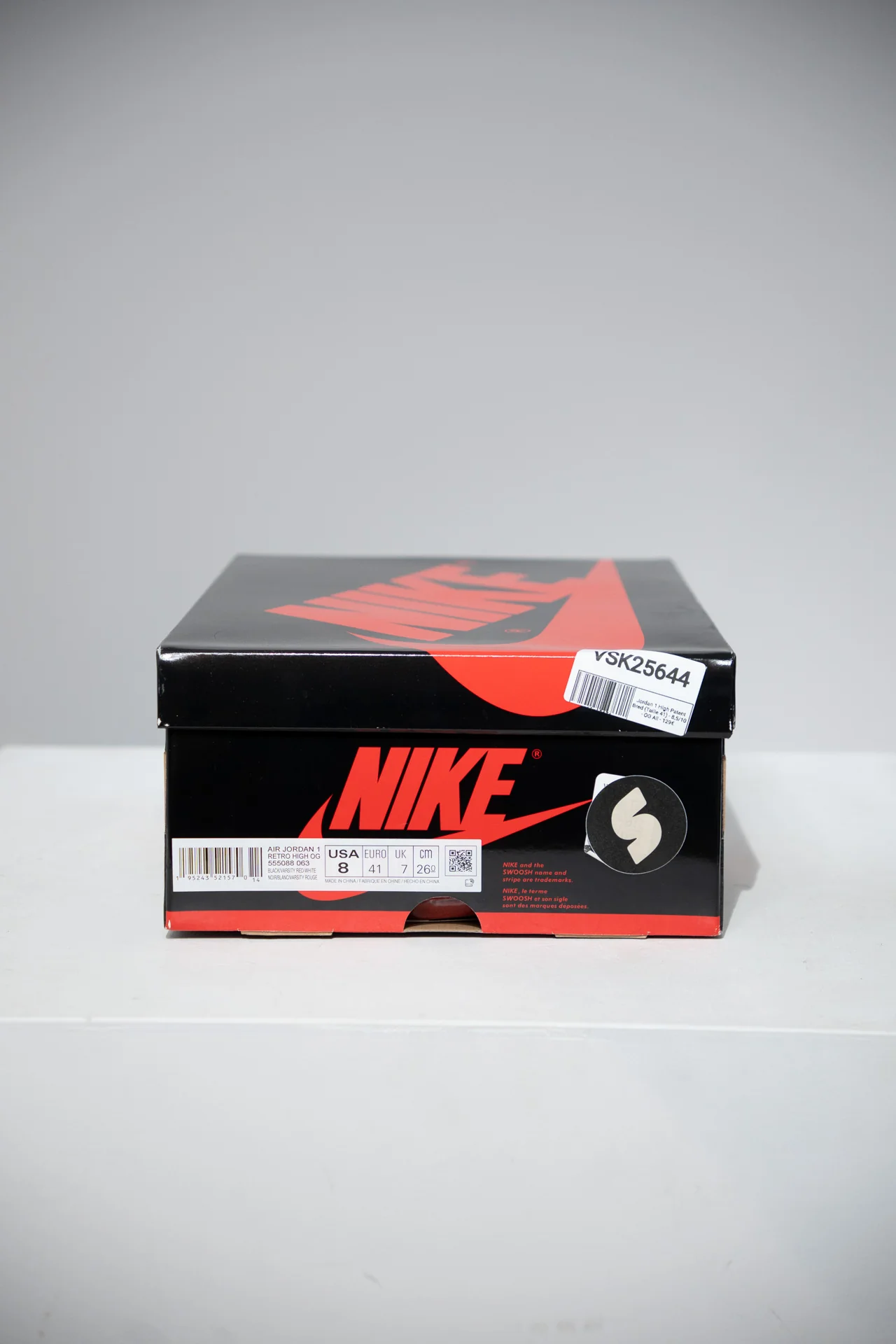 Jordan 1 High Patent Bred (Taille 41) - Image 2