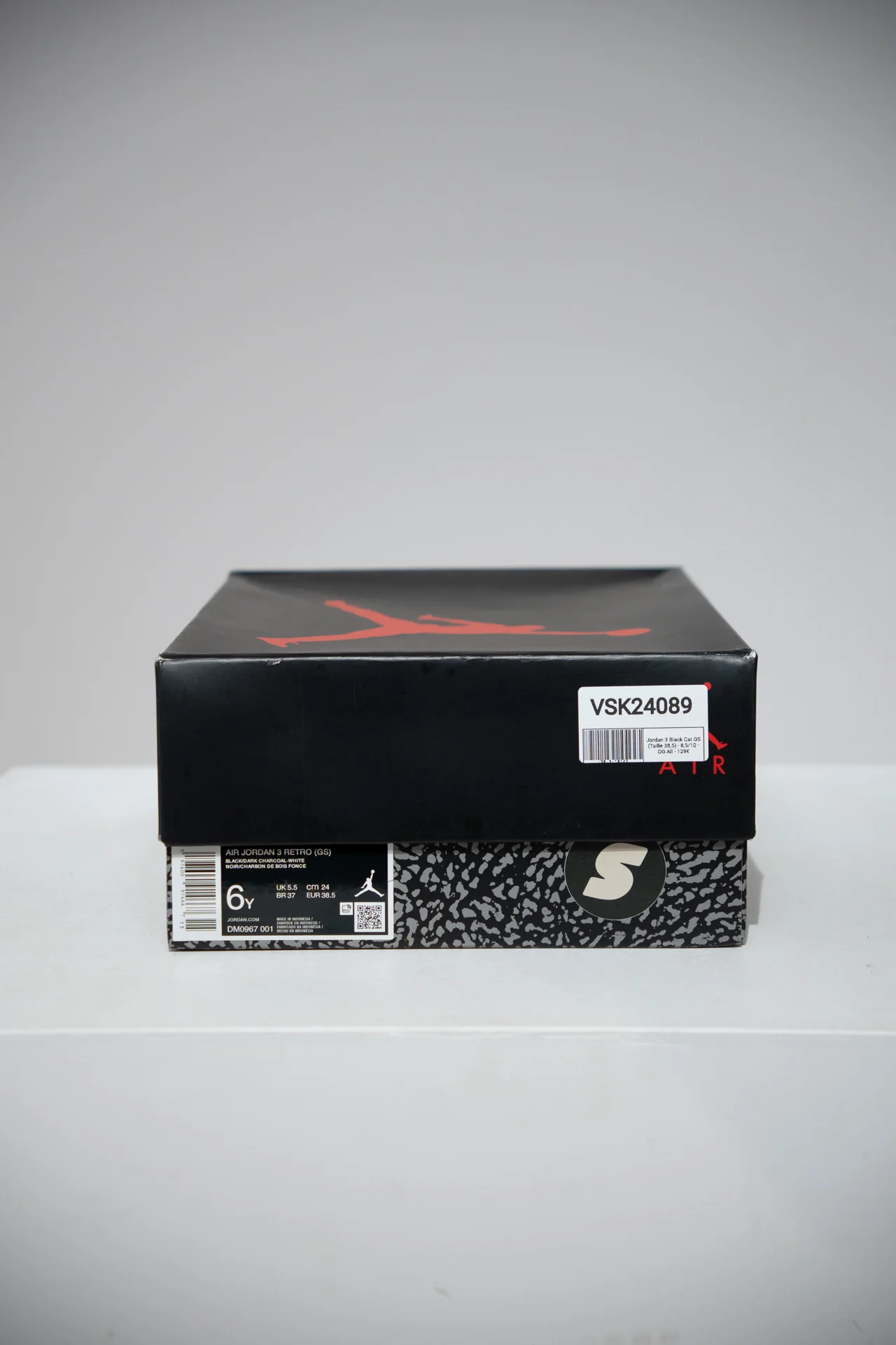 Jordan 3 Black Cat GS (Taille 38,5) - Image 5