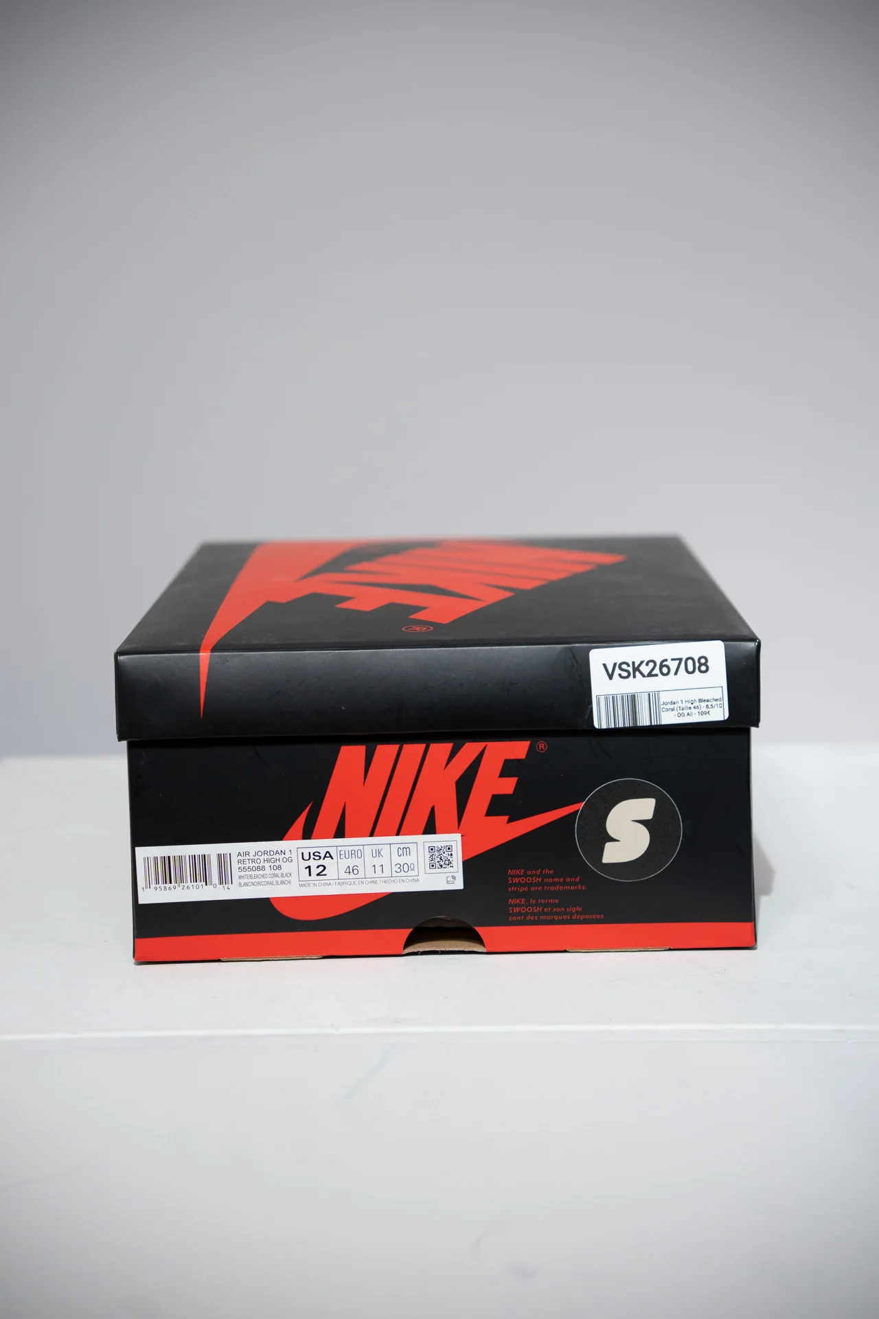 Jordan 1 High Bleached Coral (Taille 46) - Image 5