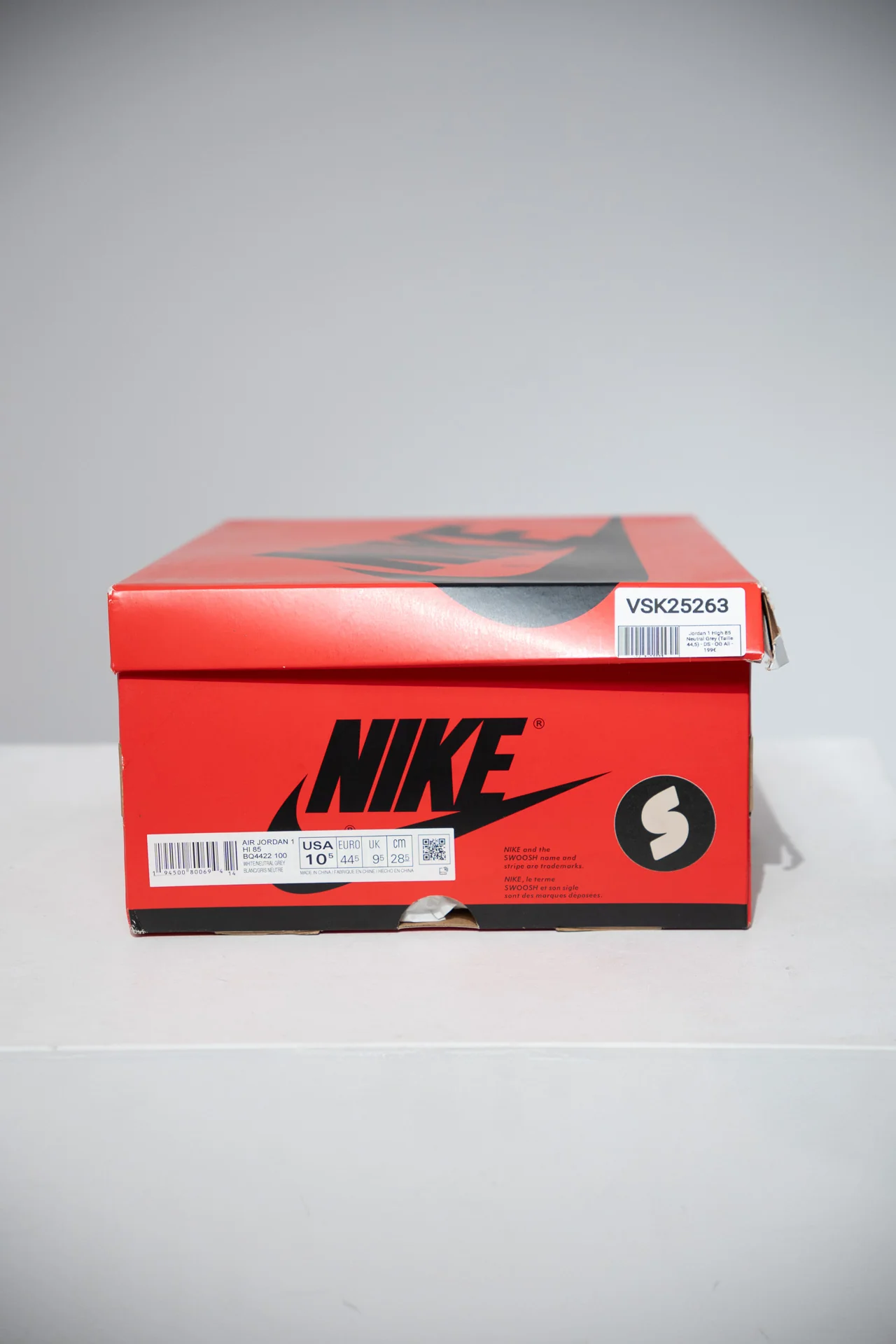 Jordan 1 High 85 Neutral Grey (Taille 44,5) - Image 4