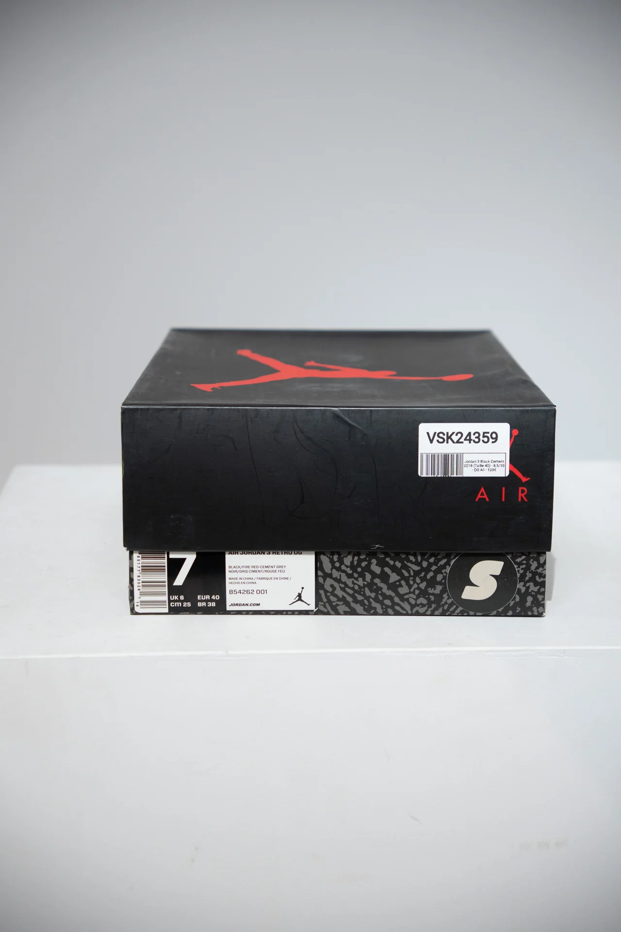 Jordan 3 Black Cement 2018 (Taille 40) - Image 5