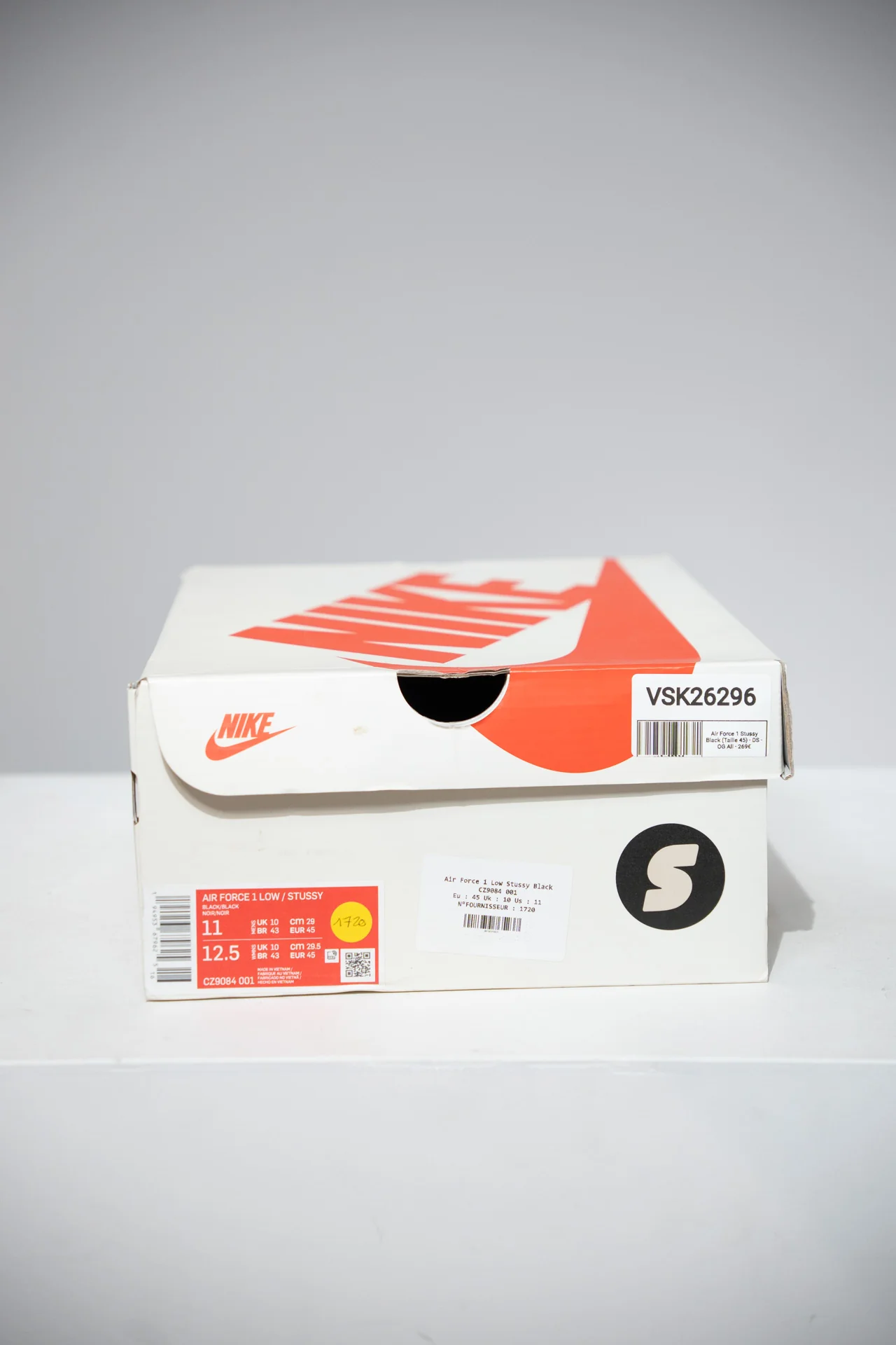 Air Force 1 Stussy Black (Taille 45) - Image 3