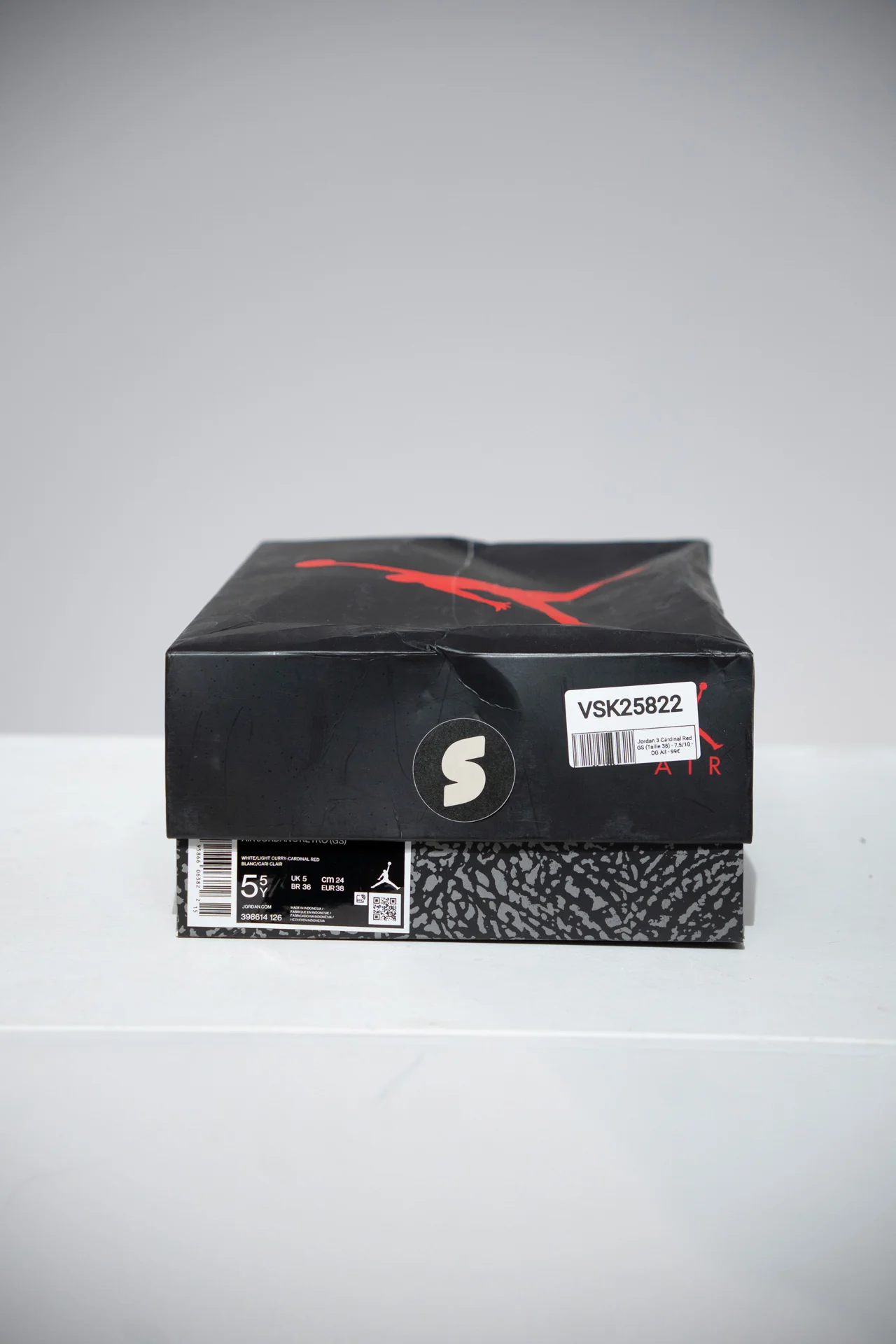 Jordan 3 Cardinal Red GS (Taille 38) - Image 7