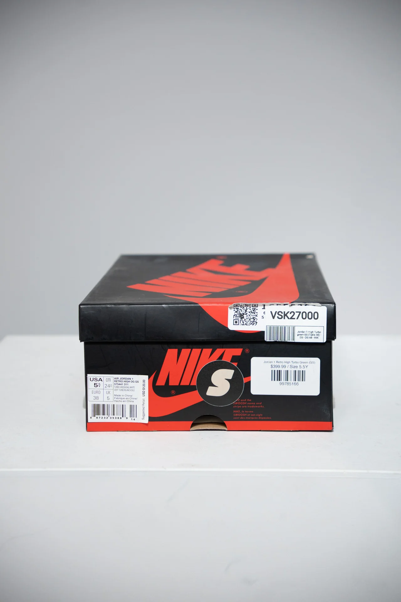 Jordan 1 High Turbo green GS (Taille 38) - Image 3