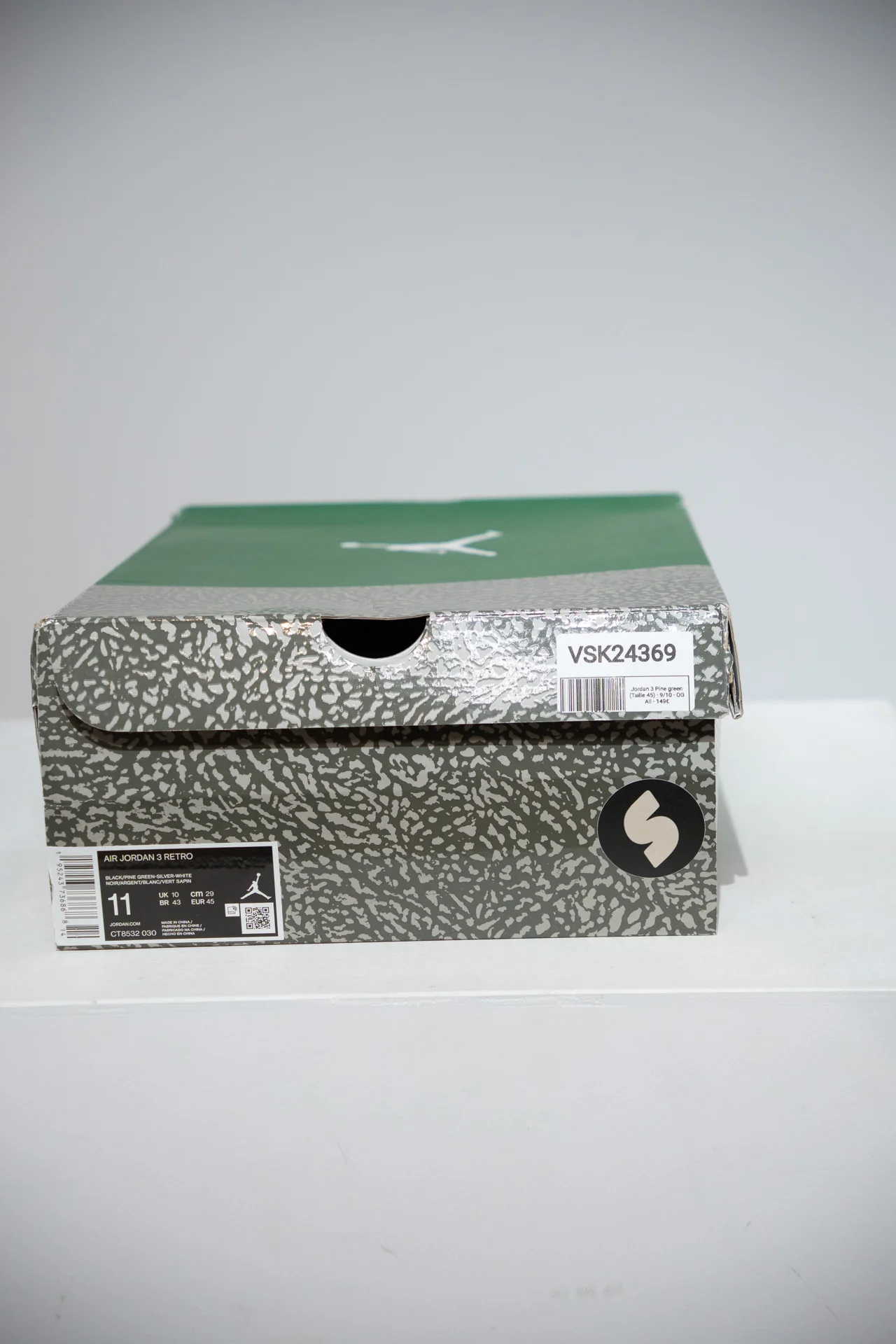 Jordan 3 Pine green (Taille 45) - Image 5