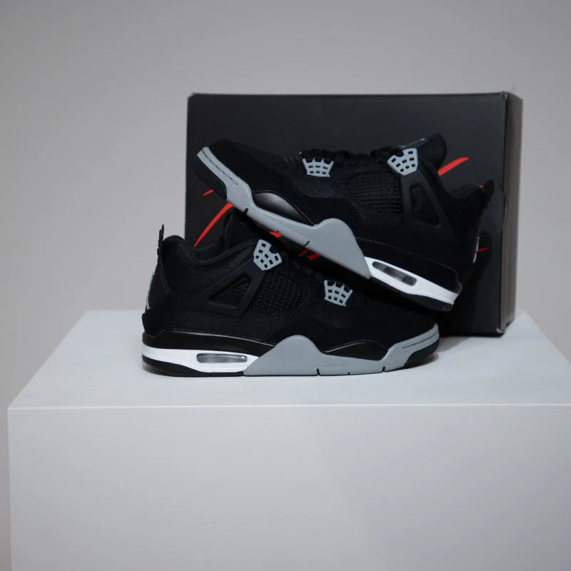 Jordan 4 Black Canvas (Taille 42)