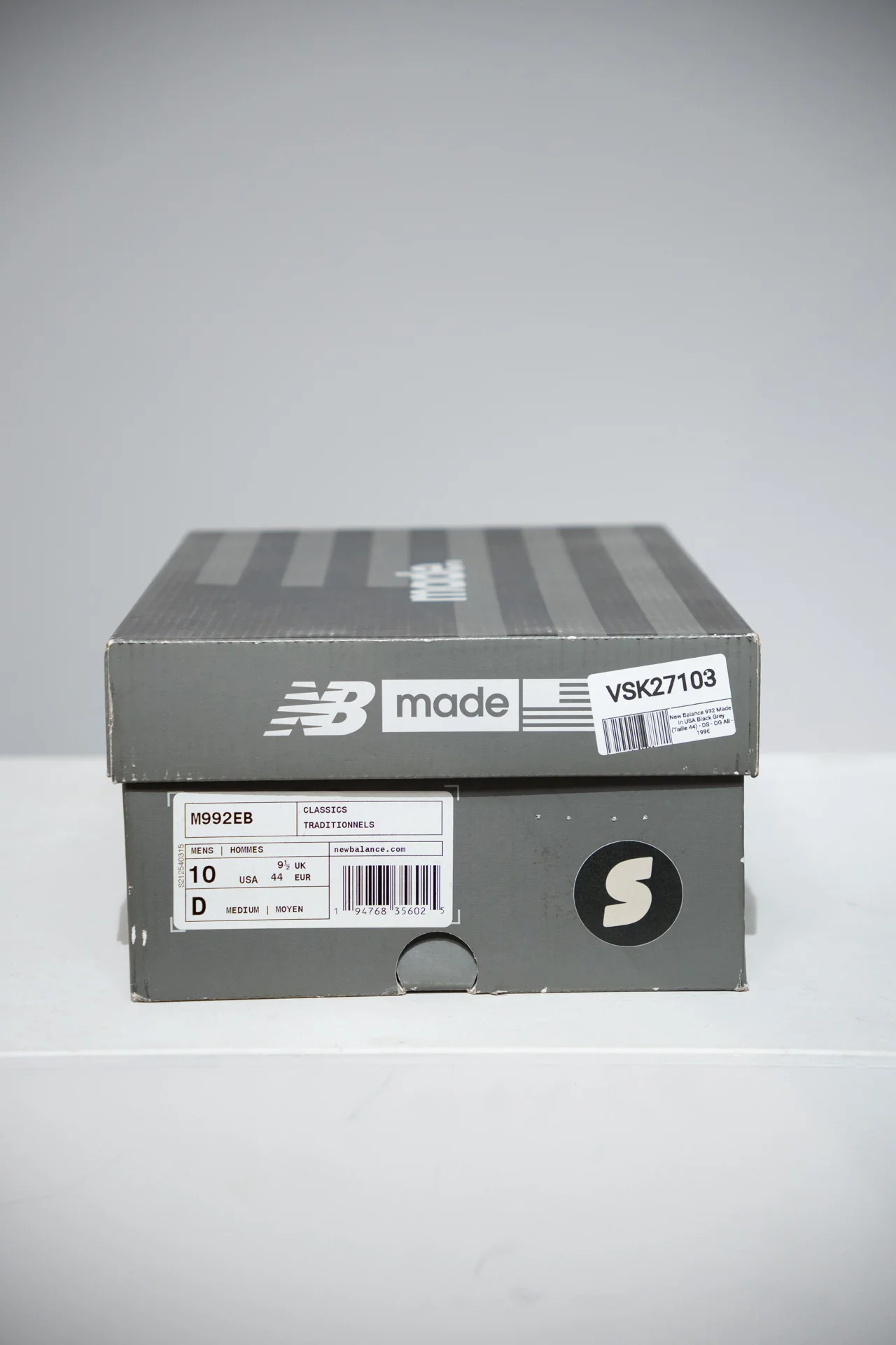 New Balance 992 Made In USA Black Grey (Taille 44) - Image 4