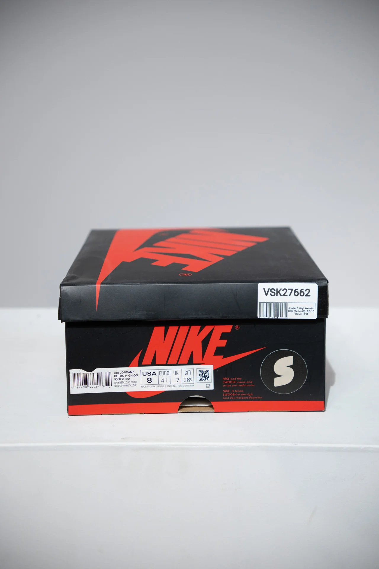 Jordan 1 High Metallic Gold (Taille 41) - Image 3