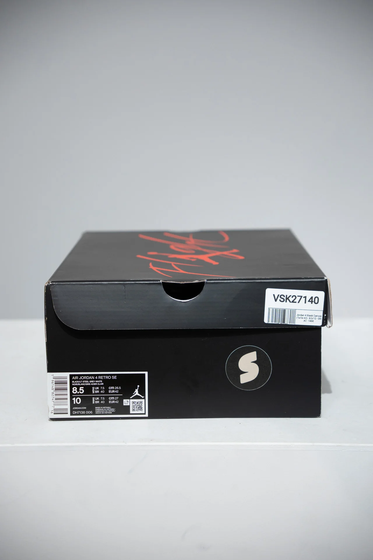 Jordan 4 Black Canvas (Taille 42) - Image 5