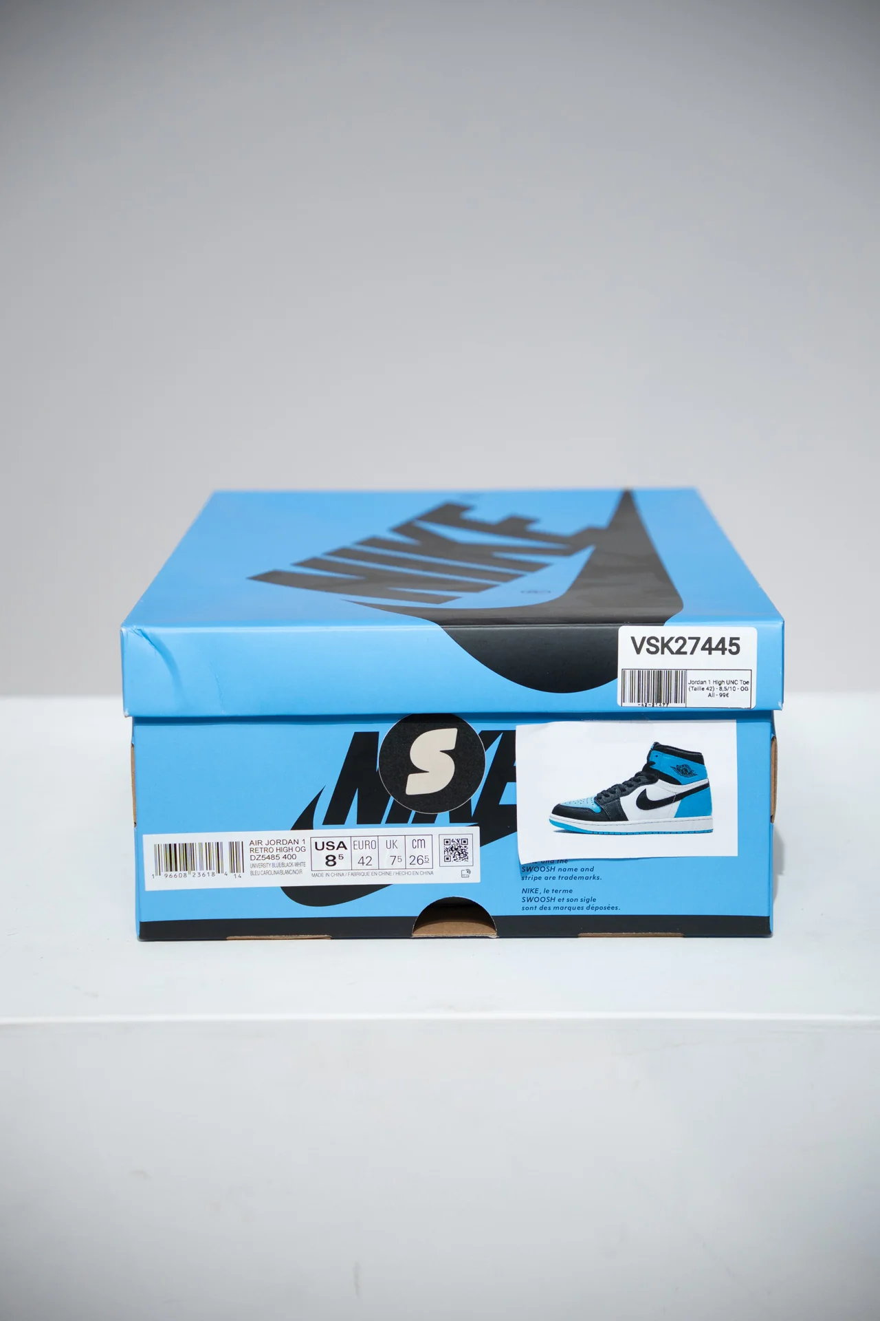 Jordan 1 High UNC Toe (Taille 42) - Image 5